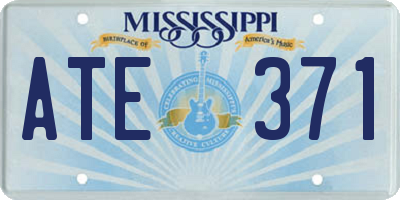 MS license plate ATE371