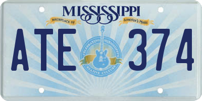 MS license plate ATE374