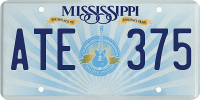 MS license plate ATE375