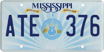 MS license plate ATE376
