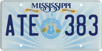 MS license plate ATE383