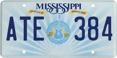 MS license plate ATE384