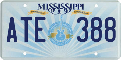MS license plate ATE388