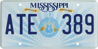 MS license plate ATE389