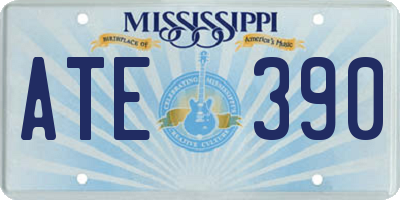 MS license plate ATE390
