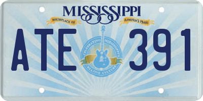 MS license plate ATE391
