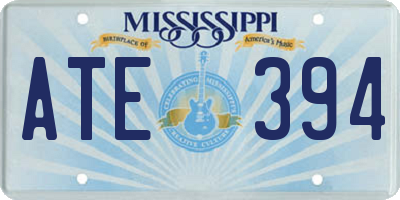 MS license plate ATE394