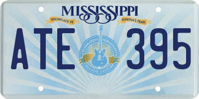 MS license plate ATE395