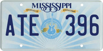 MS license plate ATE396