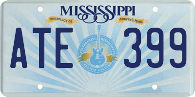 MS license plate ATE399