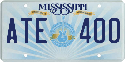 MS license plate ATE400