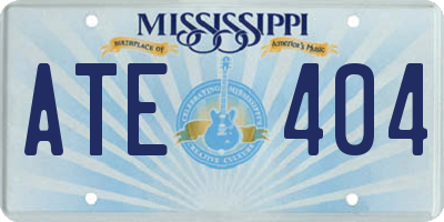 MS license plate ATE404