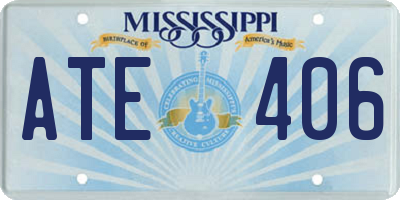 MS license plate ATE406