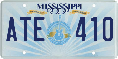 MS license plate ATE410