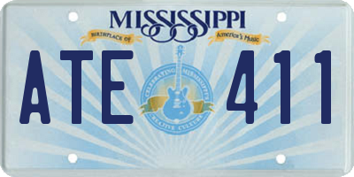 MS license plate ATE411