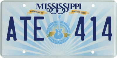 MS license plate ATE414