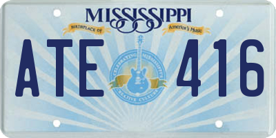 MS license plate ATE416