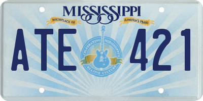 MS license plate ATE421