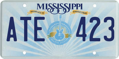 MS license plate ATE423