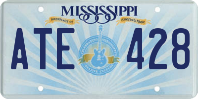 MS license plate ATE428