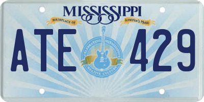 MS license plate ATE429