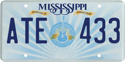 MS license plate ATE433