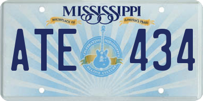 MS license plate ATE434