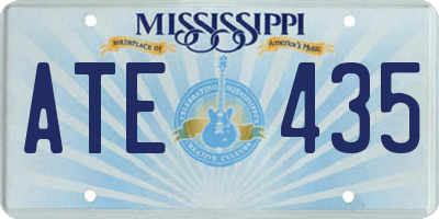 MS license plate ATE435