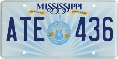 MS license plate ATE436