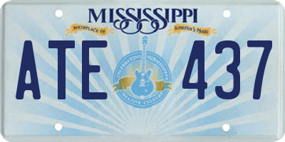 MS license plate ATE437