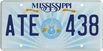MS license plate ATE438