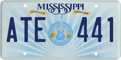 MS license plate ATE441