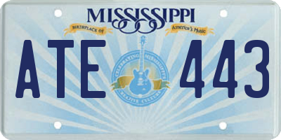MS license plate ATE443