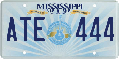 MS license plate ATE444