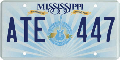 MS license plate ATE447