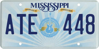 MS license plate ATE448
