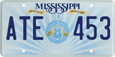 MS license plate ATE453