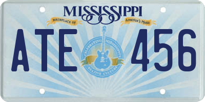 MS license plate ATE456