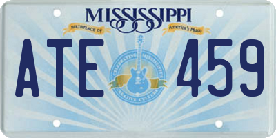 MS license plate ATE459