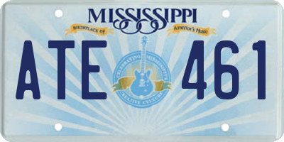 MS license plate ATE461