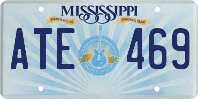 MS license plate ATE469