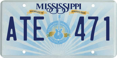 MS license plate ATE471