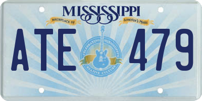 MS license plate ATE479