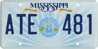 MS license plate ATE481