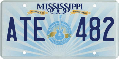 MS license plate ATE482