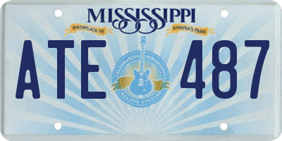 MS license plate ATE487