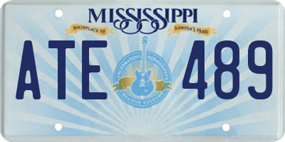 MS license plate ATE489