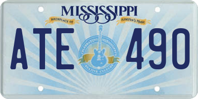 MS license plate ATE490