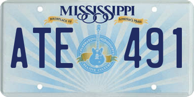 MS license plate ATE491