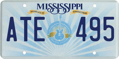 MS license plate ATE495